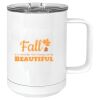 15 oz. White Vacuum Insulated Mug w/Slider Lid Thumbnail