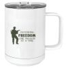 15 oz. White Vacuum Insulated Mug w/Slider Lid Thumbnail