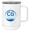 15 oz. White Vacuum Insulated Mug w/Slider Lid Thumbnail