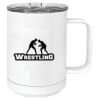 15 oz. White Vacuum Insulated Mug w/Slider Lid Thumbnail