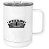15 oz. White Vacuum Insulated Mug w/Slider Lid Thumbnail