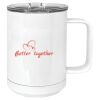15 oz. White Vacuum Insulated Mug w/Slider Lid Thumbnail