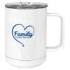 15 oz. White Vacuum Insulated Mug w/Slider Lid Thumbnail
