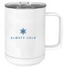 15 oz. White Vacuum Insulated Mug w/Slider Lid Thumbnail