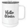 15 oz. White Vacuum Insulated Mug w/Slider Lid Thumbnail