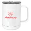 15 oz. White Vacuum Insulated Mug w/Slider Lid Thumbnail