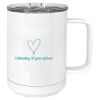 15 oz. White Vacuum Insulated Mug w/Slider Lid Thumbnail