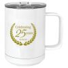 15 oz. White Vacuum Insulated Mug w/Slider Lid Thumbnail