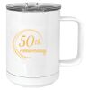 15 oz. White Vacuum Insulated Mug w/Slider Lid Thumbnail