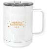 15 oz. White Vacuum Insulated Mug w/Slider Lid Thumbnail