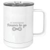 15 oz. White Vacuum Insulated Mug w/Slider Lid Thumbnail