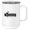 15 oz. White Vacuum Insulated Mug w/Slider Lid Thumbnail