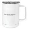 15 oz. White Vacuum Insulated Mug w/Slider Lid Thumbnail