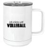 15 oz. White Vacuum Insulated Mug w/Slider Lid Thumbnail