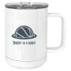 15 oz. White Vacuum Insulated Mug w/Slider Lid Thumbnail