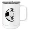 15 oz. White Vacuum Insulated Mug w/Slider Lid Thumbnail