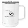 15 oz. White Vacuum Insulated Mug w/Slider Lid Thumbnail