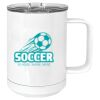 15 oz. White Vacuum Insulated Mug w/Slider Lid Thumbnail