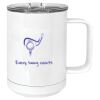15 oz. White Vacuum Insulated Mug w/Slider Lid Thumbnail