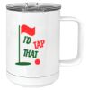 15 oz. White Vacuum Insulated Mug w/Slider Lid Thumbnail