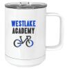 15 oz. White Vacuum Insulated Mug w/Slider Lid Thumbnail