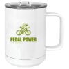 15 oz. White Vacuum Insulated Mug w/Slider Lid Thumbnail