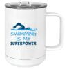 15 oz. White Vacuum Insulated Mug w/Slider Lid Thumbnail