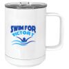 15 oz. White Vacuum Insulated Mug w/Slider Lid Thumbnail