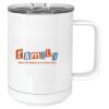15 oz. White Vacuum Insulated Mug w/Slider Lid Thumbnail