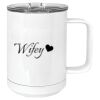 15 oz. White Vacuum Insulated Mug w/Slider Lid Thumbnail