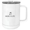 15 oz. White Vacuum Insulated Mug w/Slider Lid Thumbnail