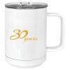 15 oz. White Vacuum Insulated Mug w/Slider Lid Thumbnail