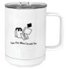 15 oz. White Vacuum Insulated Mug w/Slider Lid Thumbnail