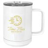 15 oz. White Vacuum Insulated Mug w/Slider Lid Thumbnail