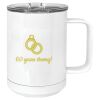 15 oz. White Vacuum Insulated Mug w/Slider Lid Thumbnail