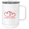 15 oz. White Vacuum Insulated Mug w/Slider Lid Thumbnail