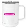 15 oz. White Vacuum Insulated Mug w/Slider Lid Thumbnail