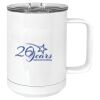 15 oz. White Vacuum Insulated Mug w/Slider Lid Thumbnail
