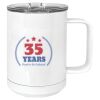 15 oz. White Vacuum Insulated Mug w/Slider Lid Thumbnail