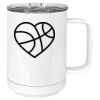 15 oz. White Vacuum Insulated Mug w/Slider Lid Thumbnail