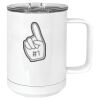 15 oz. White Vacuum Insulated Mug w/Slider Lid Thumbnail