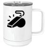 15 oz. White Vacuum Insulated Mug w/Slider Lid Thumbnail