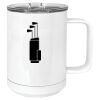 15 oz. White Vacuum Insulated Mug w/Slider Lid Thumbnail