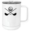 15 oz. White Vacuum Insulated Mug w/Slider Lid Thumbnail