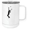 15 oz. White Vacuum Insulated Mug w/Slider Lid Thumbnail