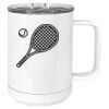 15 oz. White Vacuum Insulated Mug w/Slider Lid Thumbnail