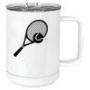 15 oz. White Vacuum Insulated Mug w/Slider Lid Thumbnail