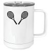 15 oz. White Vacuum Insulated Mug w/Slider Lid Thumbnail
