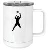 15 oz. White Vacuum Insulated Mug w/Slider Lid Thumbnail