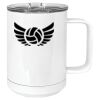 15 oz. White Vacuum Insulated Mug w/Slider Lid Thumbnail